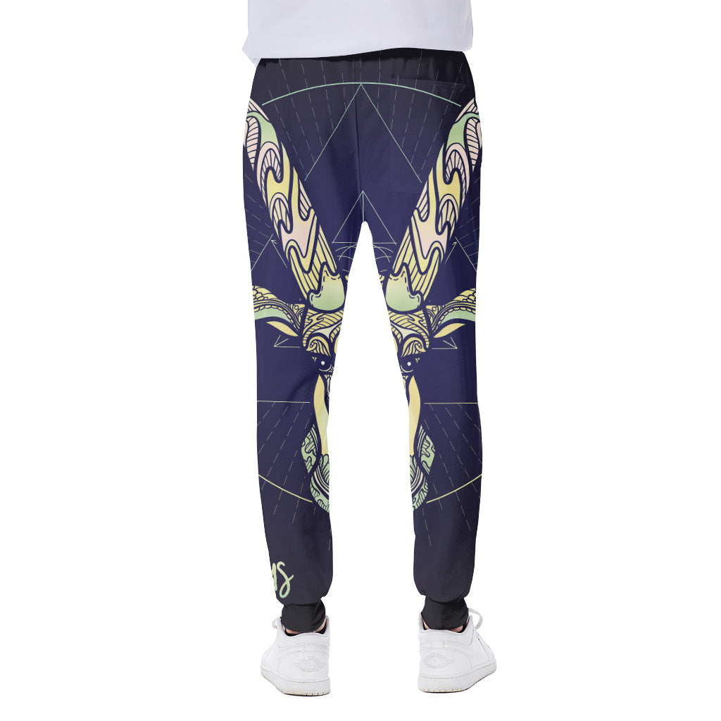 Astrological Capricorn Sign Print Scuba Joggers