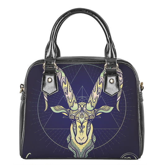 Astrological Capricorn Sign Print Shoulder Handbag