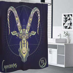 Astrological Capricorn Sign Print Shower Curtain