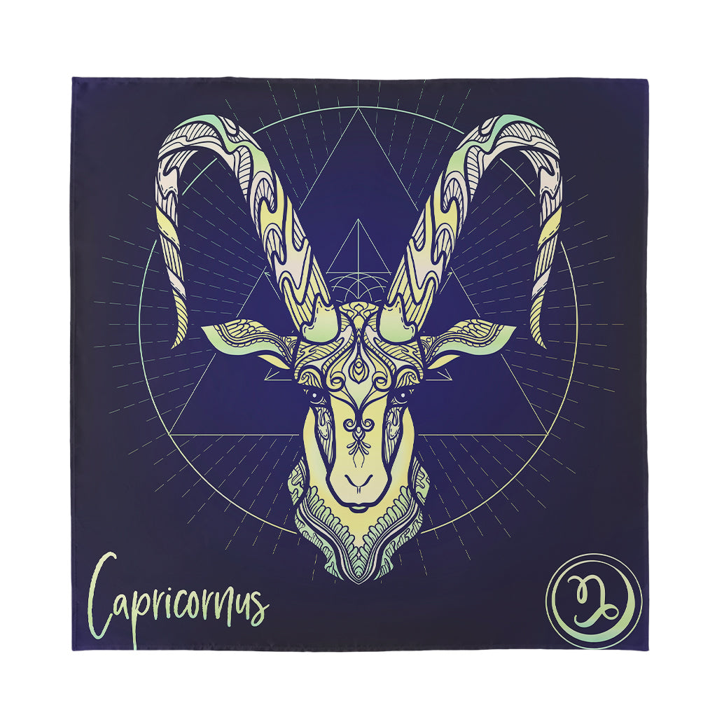 Astrological Capricorn Sign Print Silk Bandana