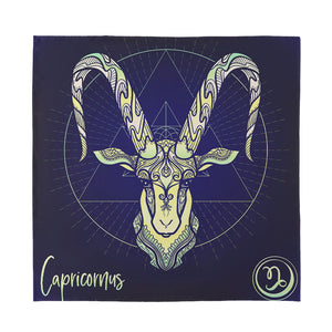 Astrological Capricorn Sign Print Silk Bandana