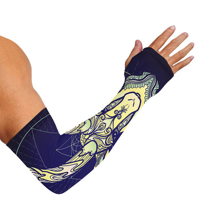Astrological Capricorn Sign Print Sun Protection Arm Sleeves