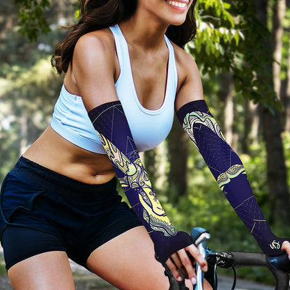 Astrological Capricorn Sign Print Sun Protection Arm Sleeves