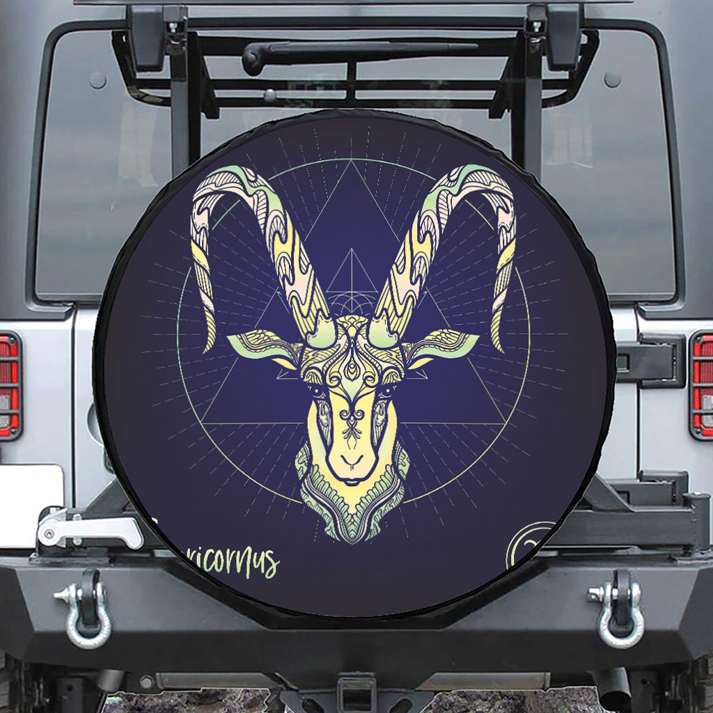 Astrological Capricorn Sign Print Tire Cover