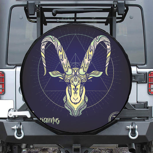 Astrological Capricorn Sign Print Tire Cover