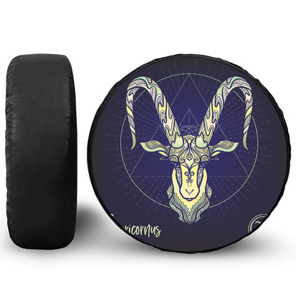 Astrological Capricorn Sign Print Tire Cover