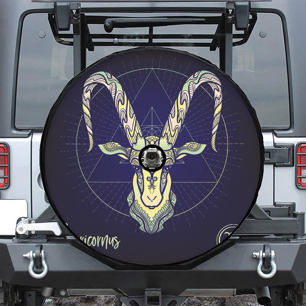 Astrological Capricorn Sign Print Tire Cover With Camera Hole