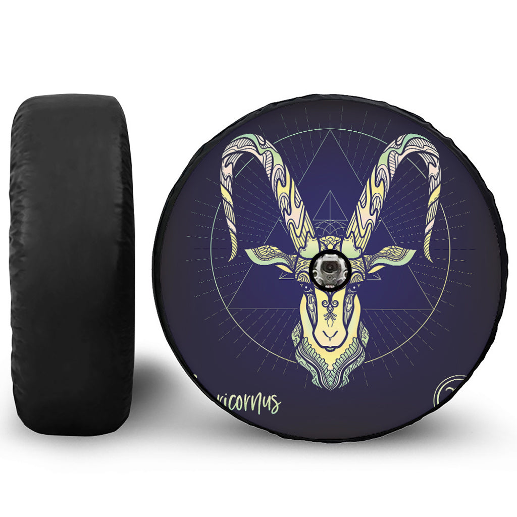 Astrological Capricorn Sign Print Tire Cover With Camera Hole