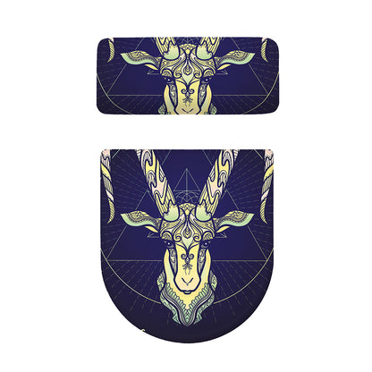 Astrological Capricorn Sign Print Toilet Lid And Tank Cover Set