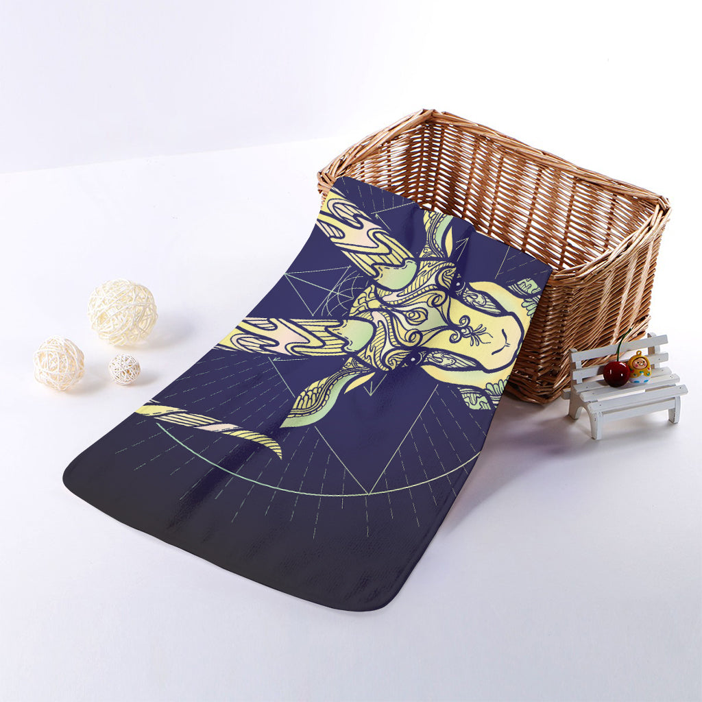 Astrological Capricorn Sign Print Towel