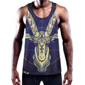 Astrological Capricorn Sign Print Men's Workout Tank Top