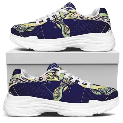 Astrological Capricorn Sign Print White Chunky Shoes
