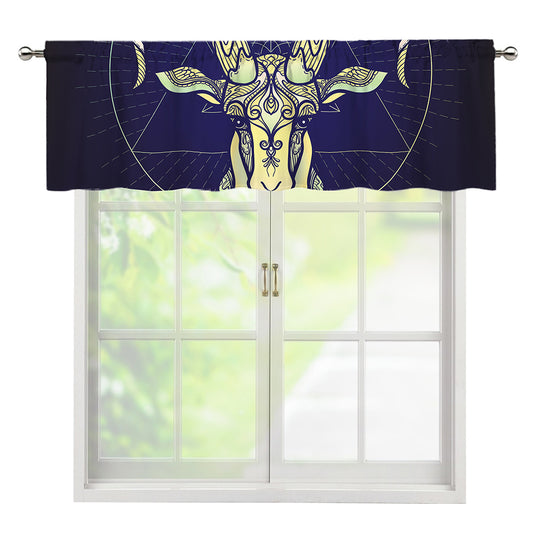 Astrological Capricorn Sign Print Window Valance