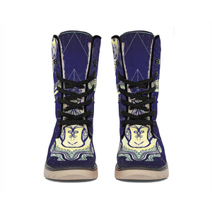 Astrological Capricorn Sign Print Winter Boots