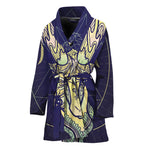 Astrological Capricorn Sign Print Women's Bathrobe