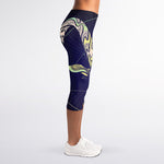 Astrological Capricorn Sign Print Women's Capri Leggings
