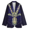 Astrological Capricorn Sign Print Women's Cotton Blazer