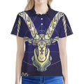 Astrological Capricorn Sign Print Women's Polo Shirt
