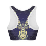 Astrological Capricorn Sign Print Women's Sports Bra