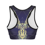 Astrological Capricorn Sign Print Women's Sports Bra