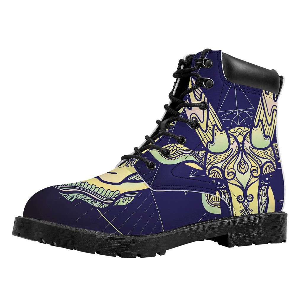 Astrological Capricorn Sign Print Work Boots