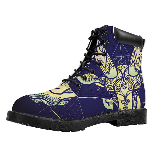 Astrological Capricorn Sign Print Work Boots
