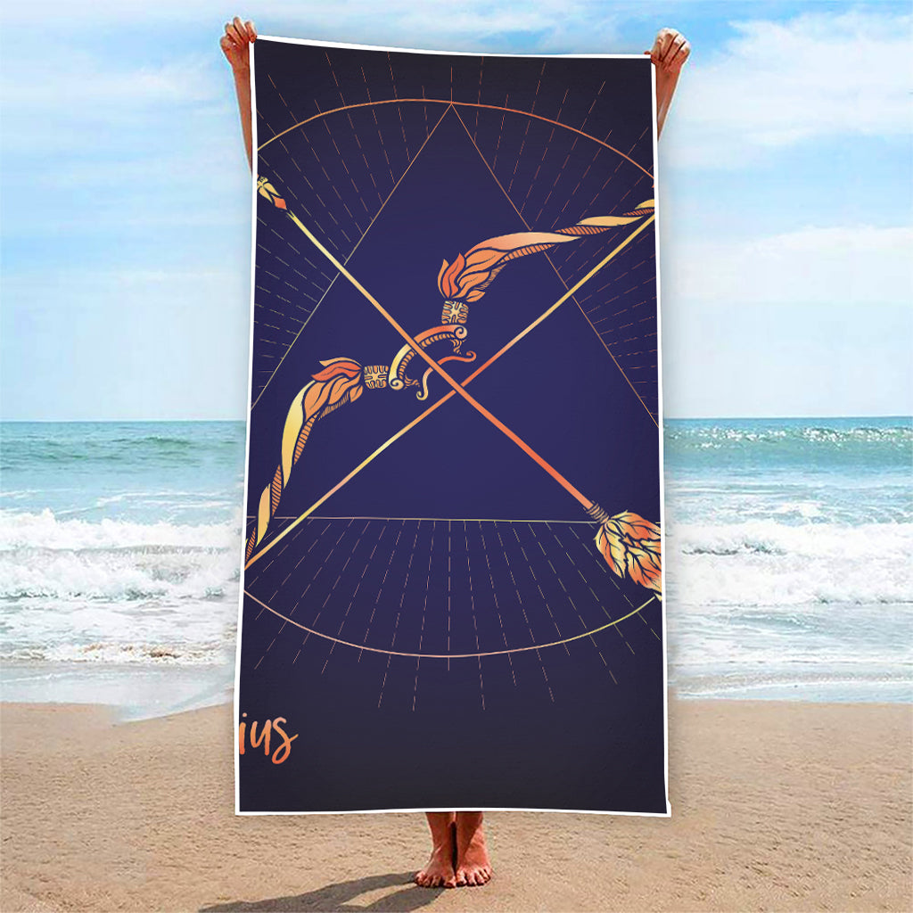 Astrological Sagittarius Sign Print Beach Towel