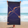 Astrological Sagittarius Sign Print Beach Towel