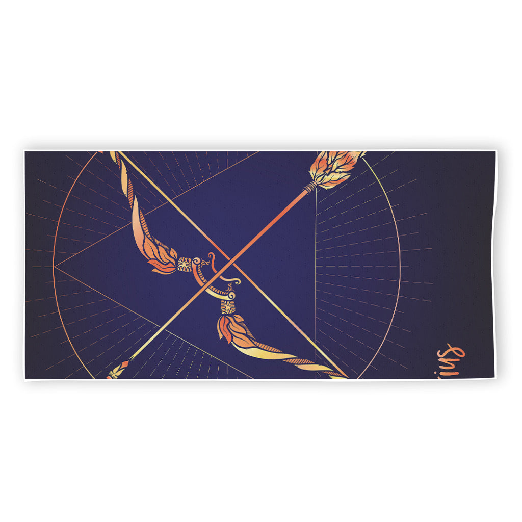 Astrological Sagittarius Sign Print Beach Towel