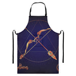 Astrological Sagittarius Sign Print Bib Apron With Pocket