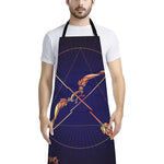 Astrological Sagittarius Sign Print Bib Apron With Pocket