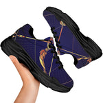 Astrological Sagittarius Sign Print Black Chunky Shoes