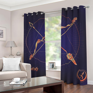 Astrological Sagittarius Sign Print Blackout Grommet Curtains