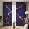 Astrological Sagittarius Sign Print Dimout Pencil Pleat Curtains