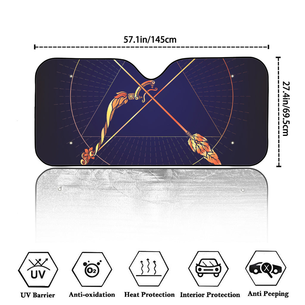 Astrological Sagittarius Sign Print Car Windshield Sun Shade