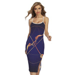 Astrological Sagittarius Sign Print Cross Back Cami Dress