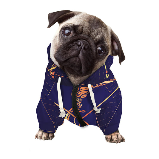 Astrological Sagittarius Sign Print Dog Zip Up Hoodie