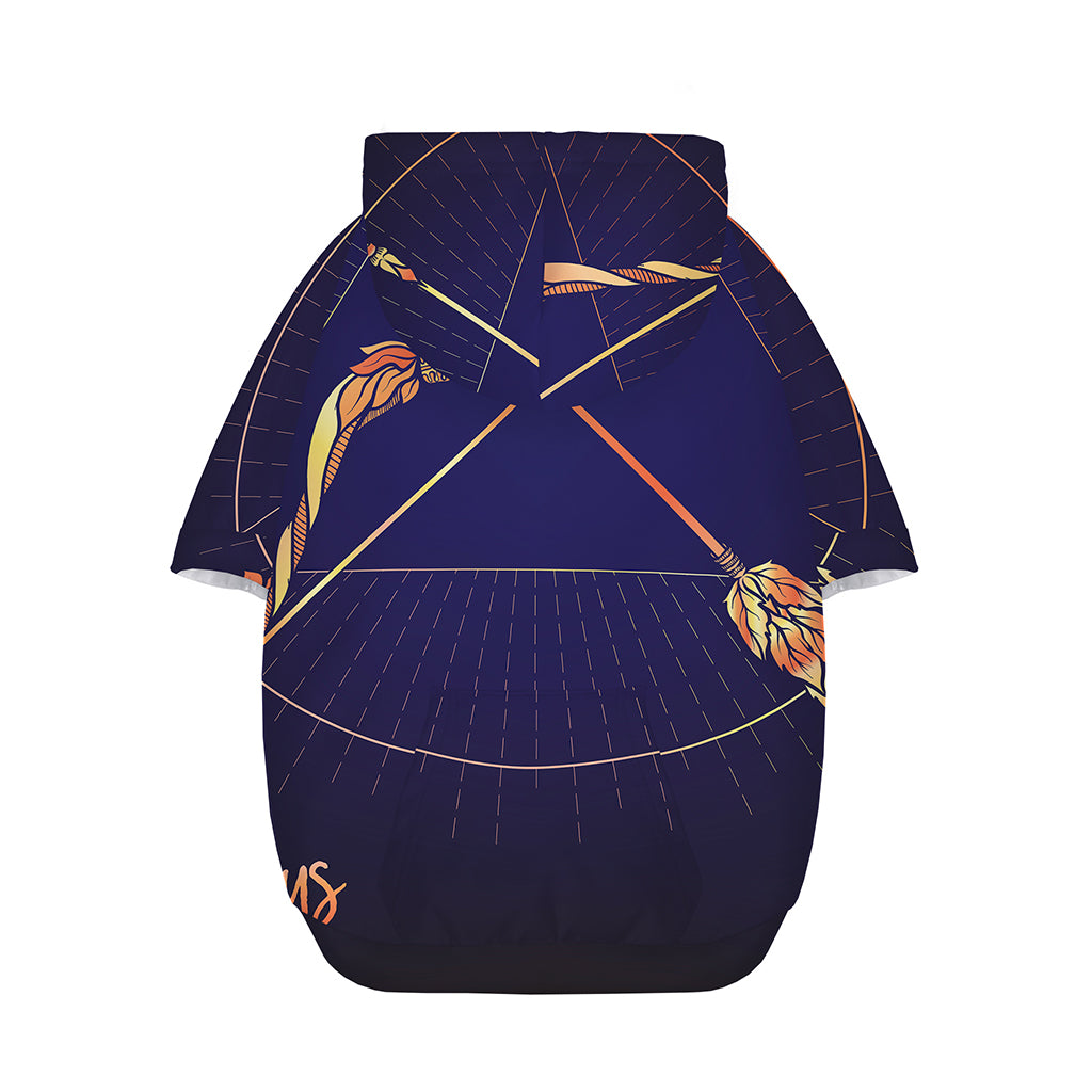 Astrological Sagittarius Sign Print Dog Zip Up Hoodie