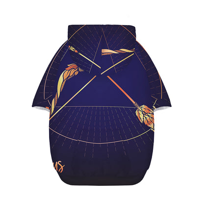 Astrological Sagittarius Sign Print Dog Zip Up Hoodie
