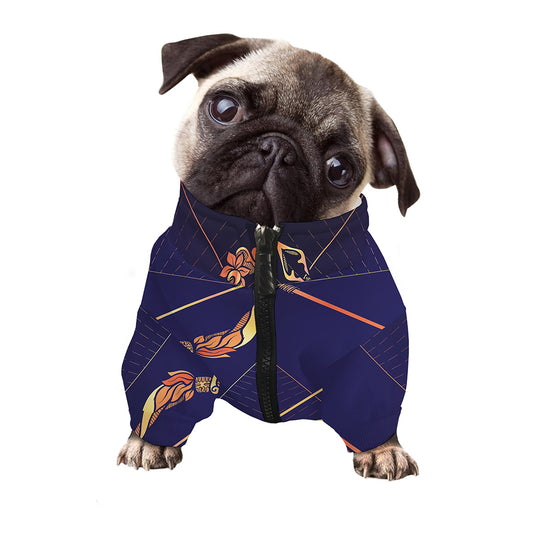 Astrological Sagittarius Sign Print Dog Zip Up Jacket