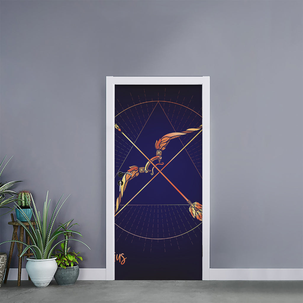 Astrological Sagittarius Sign Print Door Sticker