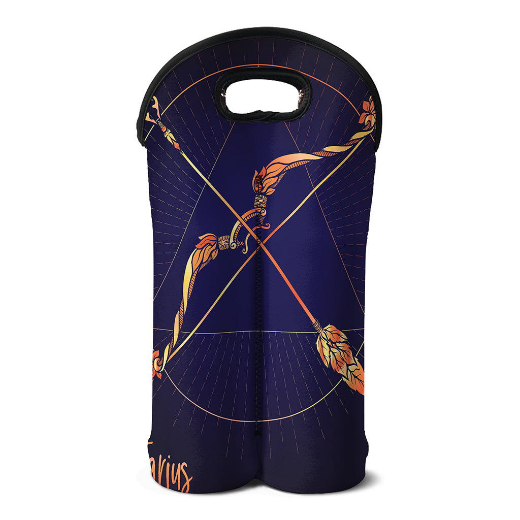 Astrological Sagittarius Sign Print Double Neoprene Wine Tote
