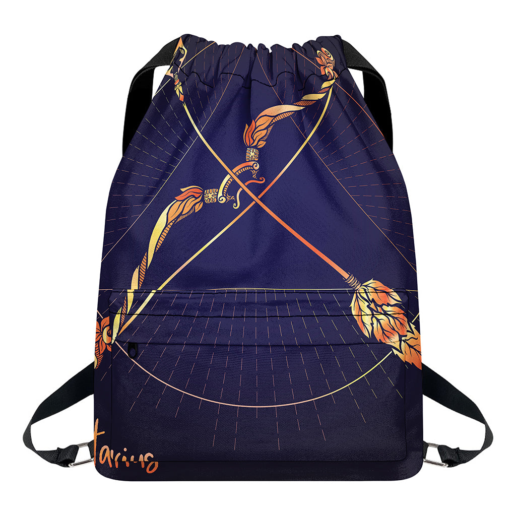 Astrological Sagittarius Sign Print Drawstring Backpack