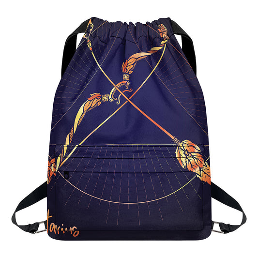 Astrological Sagittarius Sign Print Drawstring Backpack