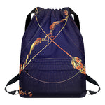 Astrological Sagittarius Sign Print Drawstring Backpack