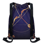 Astrological Sagittarius Sign Print Drawstring Backpack