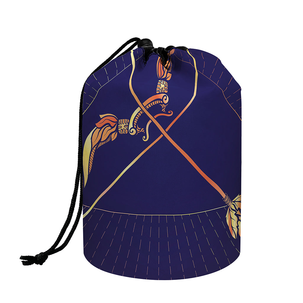 Astrological Sagittarius Sign Print Drawstring Makeup Bag