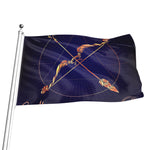 Astrological Sagittarius Sign Print Flag