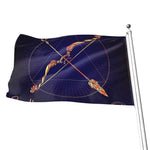 Astrological Sagittarius Sign Print Flag