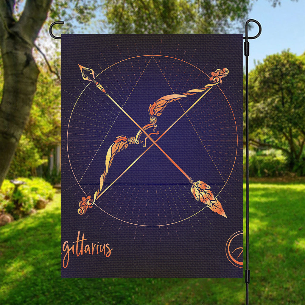 Astrological Sagittarius Sign Print Garden Flag